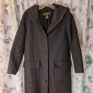 Eddie Bauer Petite XSmall Gray Long Wool Coat